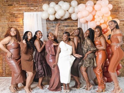 Shades Of Brown Party, Dress Code Ideas, Party Dress Code, Birthday Dinner Outfit, Party Dress Codes, Engagement Dinner, Nude Outfits, Bridal Shower Outfit, Munaluchi Bride