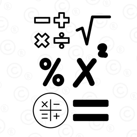 Maths Symbols Art, Math Symbols Design, Maths Symbols, Kids Classroom Decor, Geometry Formulas, Math Symbols, Valentine Svg Files, Learning Poster, Toddler Education