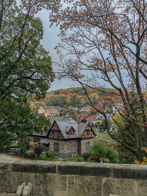 Autumn Small Towns In England, Small Town Aesthetic England, Fall Village Aesthetic, European Small Town, Small Town New England Aesthetic, Small New England Towns, Maine Small Town, New England Town Aesthetic, 1800s Town Aesthetic