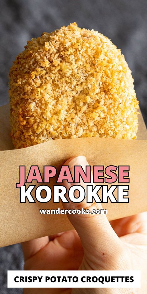 Korokke just got SO much easier. Crispy air fried perfection on the outside, with a soft and fluffy meat and potato filling. It’s the Japanese style potato croquettes you know and love, without deep frying! Japanese Kroket, Korean And Japanese Food, Salty Recipes Food, Japanese Potato Croquettes Recipe, Japanese Spam Recipe, Japanese Grocery List, Japanese Food To Make At Home, Food From Around The World Recipes, Japanese Croquette Recipe