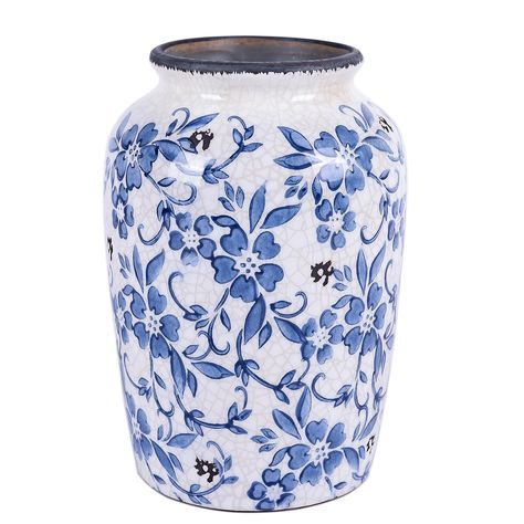 PRICES MAY VARY. 🥰 chinese vase：Blue and White Vase,The retro old style is fresh and beautiful against the plain white ice cracked glaze, giving it another kind of poetic beauty, adding classic beauty and charm to your home or office. 🏠️ vintage vase：blue and white ceramic vase,A classic for your home chinoiserie decor,Perfect for tabletops, shelves or mantels, it adds a pop of color and sophistication to any room。 💐 rustic flower vase：The blue-toned floral pattern is full of rustic art, hand Neutral Shelf Decor, Shelf Decor Farmhouse, Chinoiserie Patterns, Paint Pottery, Chinoiserie Decor, Office Elegant, Office Vintage, Home Decor Blue, Living Room Decor Rustic