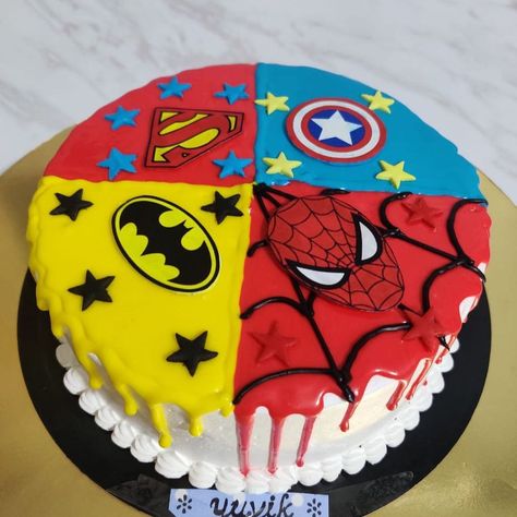 Motu Patlu Cake, Boxing Theme Party Ideas, Super Heroes Cake, Birthday Cake Cartoon, Cake Cartoon, Cartoon Birthday Cake, Theme Birthday Cake, Superhero Birthday Cake, Cartoon Birthday