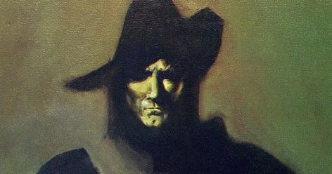 If Robert E Howard could see these renditions of his fourth best hero, I suspect he would say something like, "just a mo... Fantasy Archetypes, Mork Borg, Dark Western, Solomon Kane, Robert E Howard, Witch Hunter, Jeff Jones, Best Hero, Gothic Aesthetic