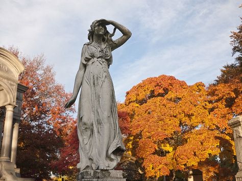 Joan Of Arc Statue, Cemetary Statue, Churches Architecture, Woodlawn Cemetery, Welcome To The Dark Side, Haunting Beauty, Quiet Beauty, Old Cemeteries, Cemetery Art