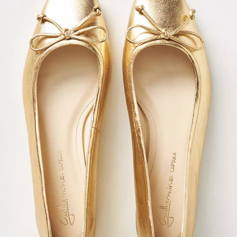 Brand New From Anthropologie. Size Is 37 Which Is A 6.5 Women's. Gold Flats, Flat Color, Ballet Flat, Ballet Flats, Loafer Flats, Anthropologie, Loafers, Ballet, Brand New