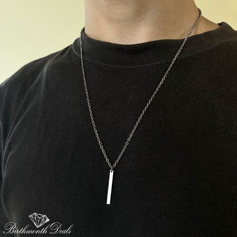 Rectangle Bar Necklace | Mens jewelry necklace, Men necklace, Mens chain necklace Jewellery Chain, Styles Clothes, Accessories Aesthetic, Stainless Steel Chain Necklace, Silver Bar Necklace, Lovers Necklace, Necklace Men, Mens Chain Necklace, Mens Jewelry Necklace