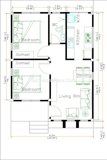 Floor Plan Ideas, Retirement House Plans, Simple Floor Plans, 2d Floor Plan, Retirement House, Small House Layout, Small House Floor Plans, Building Plans House, Simple House Design