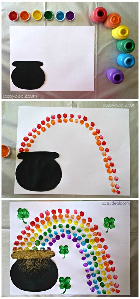 Easy St. Patrick's Day Crafts For Kids - Sassy Dealz    Make just the rainbow for VBS St Patrick's Day Art, Fete Saint Patrick, March Crafts, St Patricks Crafts, St Patricks Day Crafts For Kids, St Patrick Day Activities, St Patrick's Day Crafts, Daycare Crafts, Classroom Crafts