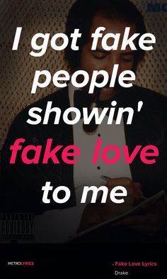 Celebrity Quotes/Lyrics QUOTATION Image : As the quote says Description Celebrity Quotes/Lyrics QUOTATION Image : As the quote says Description #Drake Lyrics Quotes Love, Love Lyrics Quotes, Fake Love Quotes, Drake (lyrics), Drake Quotes, Drake Lyrics, Rapper Quotes, Rap Quotes, Quotes Lyrics