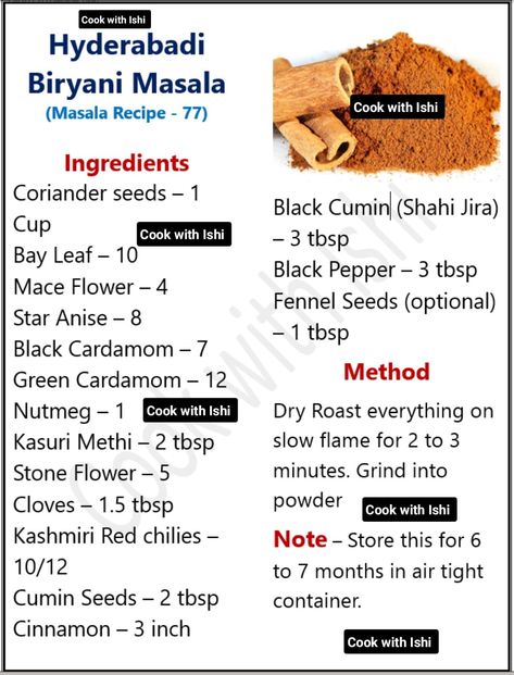 Masala Powder Recipe, Spice Blends Recipes, Homemade Sauce Recipes, Spice Mix Recipes, Tastemade Recipes, Indian Cooking Recipes, Tasty Recipes Videos, Vegetarian Snacks Recipes, Cooking Recipes Healthy