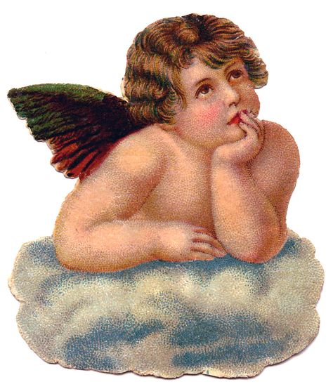 Victorian Graphic - Lovely Cherub Angel - The Graphics Fairy Painting Website, Angel Clipart, Hopeless Fountain Kingdom, Angel Clouds, Victorian Angels, Vintage Holiday Cards, Victorian Scrap, Graphics Fairy, Vintage Tattoo