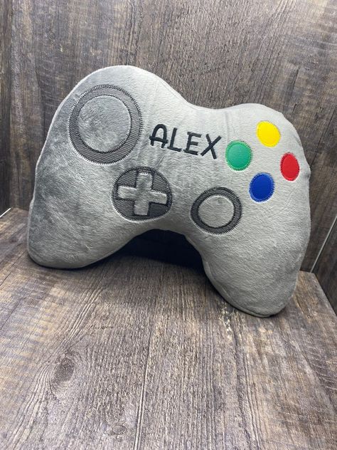 Personalized Video Game Controller Pillow, Gamer Pillow, Gamer Gift, Gaming Decor, Gifts for Gamers, Video Game Gifts, Gamer Present - Etsy Boyfriend Gifts Gamer, Diy Gamer Gifts, Birthday Decoration Ideas For Husband, Gamer Boyfriend Gifts, Gamer Pillow, Gamer Gifts For Him, Gamer Gift Ideas, Gifts For Gamer Boyfriend, Gaming Pillow