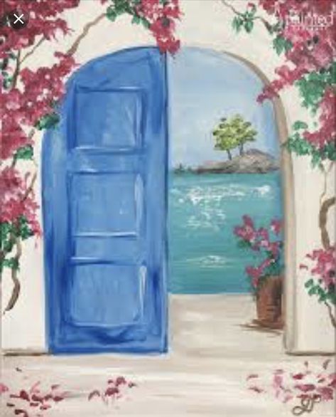 Mamma Mia Aesthetic Painting, Mama Mia Parking Spot Painting, Mamma Mia Watercolor, Mamma Mia Painting Easy, Mamma Mia Canvas Painting, Mamma Mia Parking Spot Painting, Mama Mia Painting Ideas, Abba Painting Ideas, Mama Mia Parking Spot