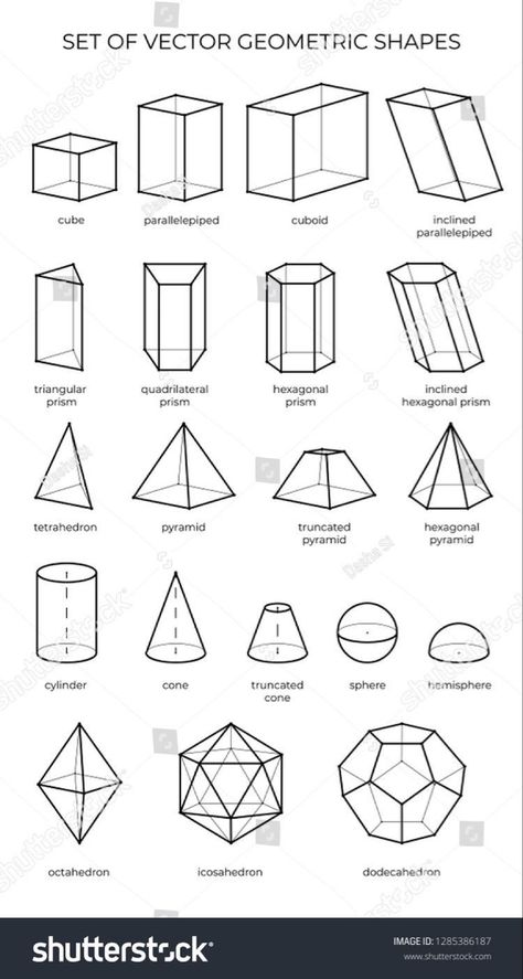 Shapes 3d Drawing, 3 D Geometric Shapes, 3d Drawings Shapes, Geometry Shapes Drawing, Shape Design Practice, Draw Geometric Shapes, Complex Geometric Shapes, Random Shapes Drawing, How To Draw Hexagon Shape