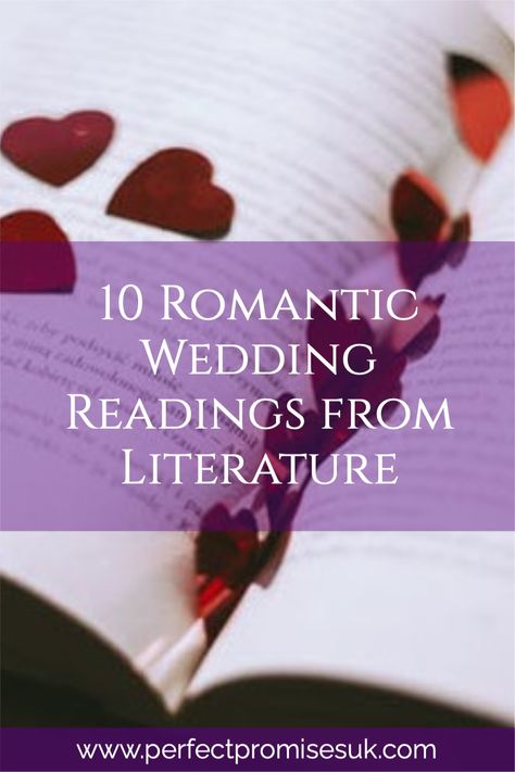 Romantic Readings For Wedding, Wedding Readings For Friends To Read, Extracts From Books, Wedding Readings From Literature, Romance Novels Quotes, Shakespeare Wedding, Literature Wedding, Letter To Best Friend, Wedding Reading