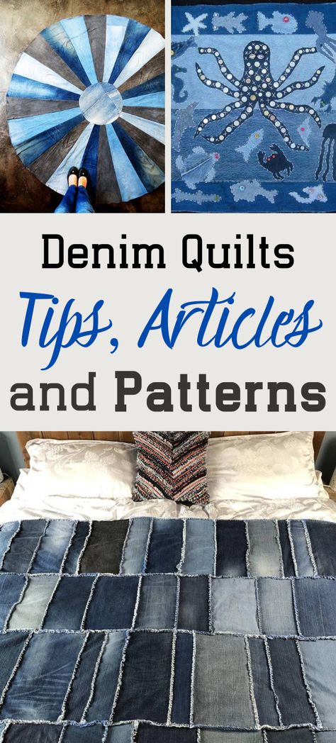 Denim Quilts , Tips, Articles and Patterns on making quilts using upcycled Denim jeans. Denim Crazy Quilt Ideas, Denim Quilt Ideas Free Pattern, Jean Quilt Patterns Free, Denim Quilt Patterns Old Jeans, Jean Blanket Diy Denim Quilt Patterns, Jean Pocket Quilt, Denim Quilt Patterns Free, Jean Quilt Ideas Free Pattern, Blue Jean Quilts Patterns Ideas