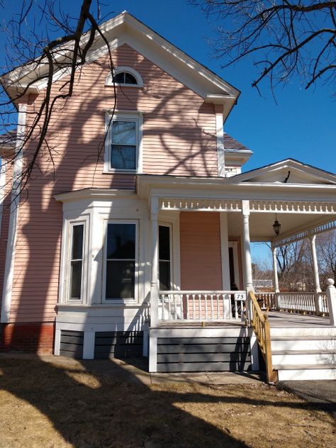 Victorian Home - Victorian - Exterior - Boston - by ASAP Painting & Finishing LLC | Houzz Small Victorian Home Exterior, Colorful Victorian House Exterior, Folk Victorian House Exterior Colors, Victorian Homes Exterior Colors, Queen Anne Victorian House Exterior Paint, Small Pink Victorian House, Cottage Home Exterior, Pink Victorian House, Pink House Exterior