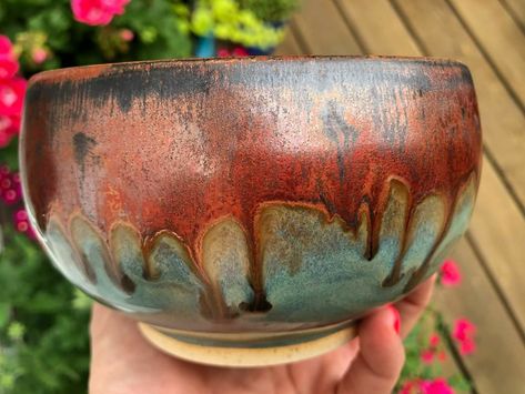 Textured Turquoise x3 bottom 2/3, Ancient Copper x3 top third. Copper Float Glaze, Ancient Copper Glaze Combinations, Ancient Copper Glaze, Spectrum Glazes, Glazing Pottery, Glaze Layering, Ap Portfolio, Textured Turquoise, Glaze Combinations