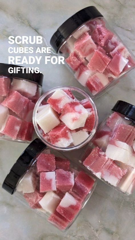 9.2K views · 292 reactions | Why buy when you can DIY?! When @stephensonsoap and @newdirectionsaromatics gifted me with clear olive oil and white triple butter melt and pour bases I knew exactly what I was making. Sugar scrub cubes I made these fun holiday gifts the other day, and it's a super simple recipe! I've given the measurements below if you want to give it a try ❤️ Need to purchase some Stephenson melt and pour soap? Please consider checking out my affiliate link for New Directions Aromatics (also linked in my bio) https://click.linksynergy.com/fs-bin/click?id=LOpxasavJKI&offerid=1401705.22&bids=1401705.22&type=3&subid=0 Ingredients and measurements- 4 oz Stephenson Olive oil melt and pour soap base 4 oz Stephenson triple butter melt and pour soap base 6 oz Almond oil, split i Making Sugar Scrub, Melt And Pour Soap Base, Sugar Scrub Cubes, Melt And Pour Soap, Melt And Pour, Can Diy, Soap Base, Simple Recipe, New Directions