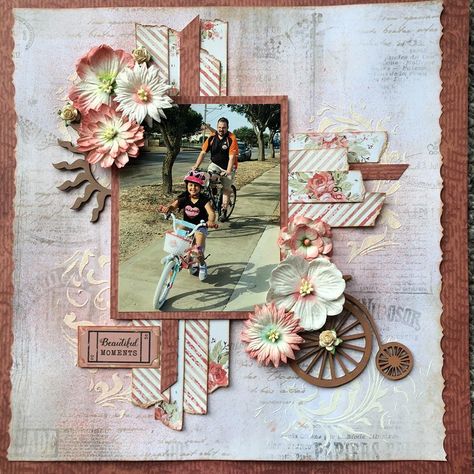 Scrap Paper Crafts, Kaisercraft Layouts, 49 Market, Wedding Scrapbook Pages, Beach Scrapbook Layouts, Family Layout, Scrapbook Design Layout, Simple Scrapbook, Scrapbook Layout Sketches