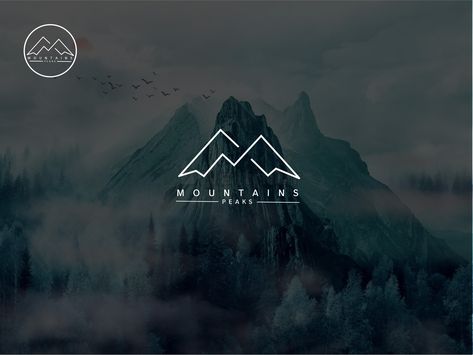 Alpine Logo, Peak Logo, Mountain Logos, Mountain Peak, Travel Logo, Print Layout, Minimalist Logo Design, Minimal Logo, Minimalist Logo