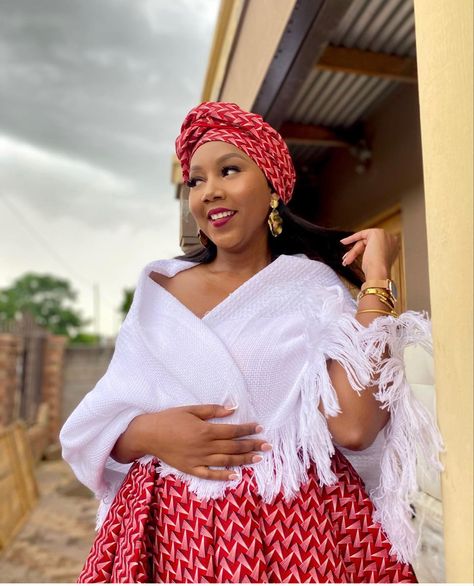 Lobola Outfits Woman Dresses Zulu, Phinifa Designs, Lobola Negotiations, Makoti Dresses African Women, Lobola Outfits Woman Dresses, Lobola Dress, Makoti Attire, Setswana Traditional Dresses, Shweshwe Dresses For Makoti