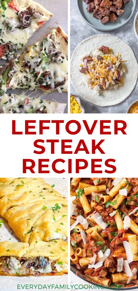 Leftover Steak Recipes Leftover Fajita Steak Recipes, Meals To Make With Leftover Steak, What To Do With Leftover Steak Bites, Leftover Steak Bites Recipes, Steak Strip Dinner Ideas, How To Use Up Leftover Steak, Recipes For Strip Steak, Leftover London Broil What To Do With, Recipes For Leftover Steak Ideas