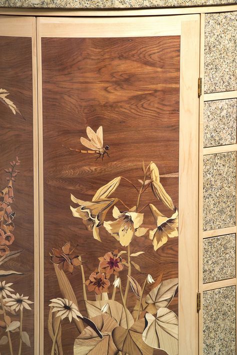 Architectural Decor, Marquetry Art, Marquetry Furniture, Wood Marquetry, Inlaid Wood, Intarsia Woodworking, Chip Carving, Parquetry, Studio Furniture