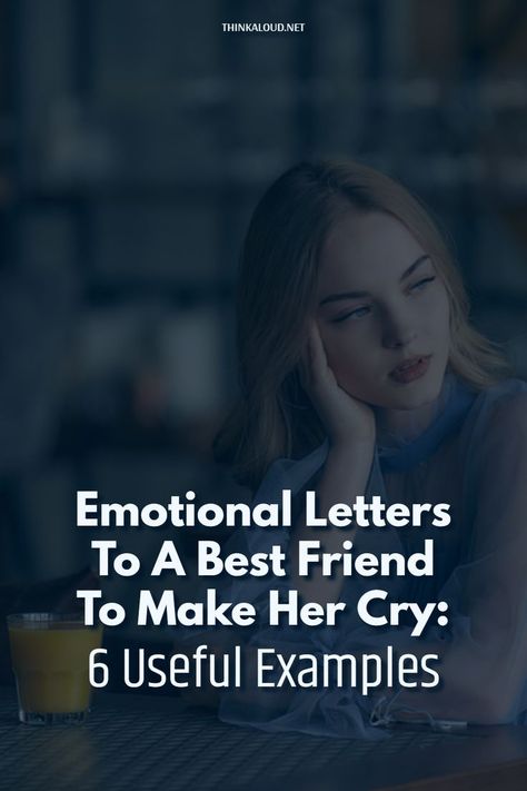 Sometimes we want to say how we feel, but it’s just so difficult to find the right words. We fear that we’ll say something wrong or it won’t sound as good as we imagined it in our heads. If you’re looking for inspiration, then I’ve prepared 6 emotional letters you can send to your best friend to make her cry. Something For Best Friend, Emotional Things To Say To Your Best Friend, Emotional Letters For Best Friend, Writing To Best Friend, A Letter To Best Friend On Her Birthday, How To Say I Love You To Best Friend, A Letter To A Best Friend, Emotional Letters To Best Friend, Letter Writing Ideas For Best Friend