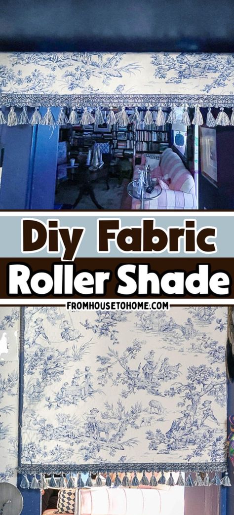 A roller shade is an inexpensive curtain that doesn't take up a lot of space, which is perfect for decorating small rooms. Here's a tutorial on how to make a DIY Fabric Shade Roller using affordable tools Diy Curtains Cheap, Decorating Small Rooms, Roller Tutorial, Roller Shades Diy, Inexpensive Window Treatments, Diy Window Shades, Fabric Roller Shades, Sewing Home Decor, Room Darkening Shades