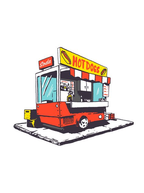 Hot Dog Logo, Stand Illustration, Hot Dog Illustration, Hot Dog Truck, Hot Dog Restaurant, Store Illustration, Hot Dog Restaurants, Hot Dog Cart, Hot Dog Stand