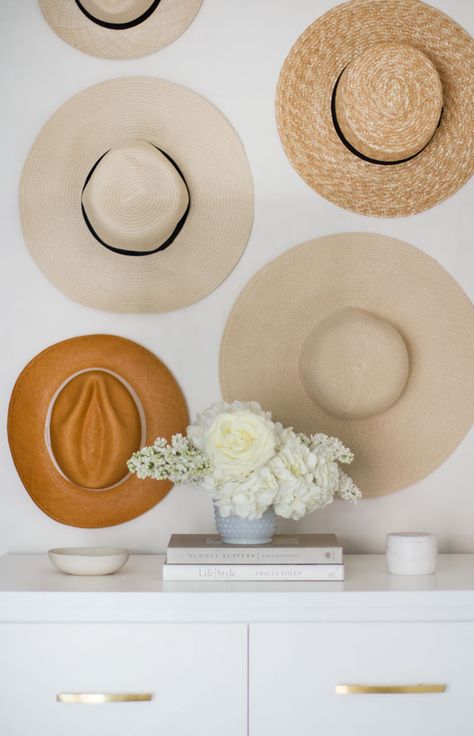 We've Accepted that Hat Galleries are a Thing. Here's How to Make One Hat Wall, Hanging Hats, Hat Display, Hat Storage, Dream Decor, Art Gallery Wall, Decoration Design, Baby Bed, Closet Organization