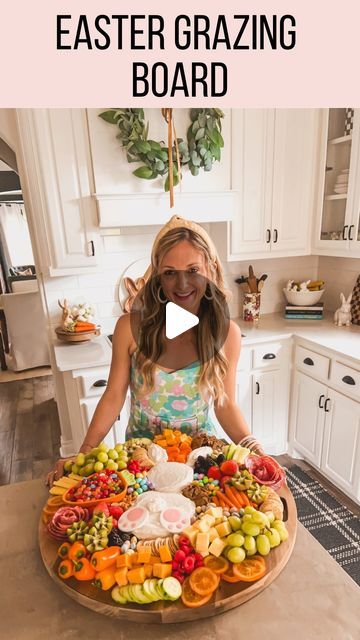 Leanna Laming on Instagram: "EASTER BUNNY GRAZING BOARD with Bunny cake 🐰//

One of my all time boards because it’s filled with lots of color and all my favorite things, including ….CAKE 🐰🎂 🐣

Comment BUNNY and I’ll send a link with the directions on how to make everything including the bunny cake, salami rose and kiwi star. PLUS tips on how to create a fun grazing board for Easter!! 

#grazingboard #charcuterieboard #easterdecor #foodboard #cookingvideo #quickrecipes #recipeideas #easymeals #recipevideo #goodmoodfood #easyrecipes #foodie #foodblogger #foodphotography #foodreels #instafood #betterhomesandgardens #mybhg #mybhghome #bhghowiholiday #bhgholiday  #foodreels  #ltkhome" Easter Cheese Board, Salami Rose, Easter Fruit, Easter Meal, Charcuterie Meats, Easter Party Food, Easter Appetizers, Grazing Board, Fruit Roll