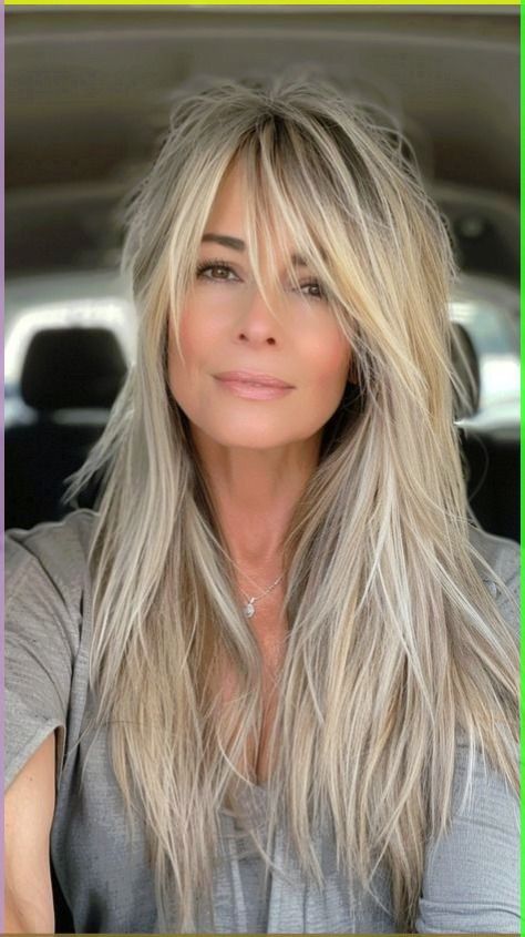 Long Hair Older Women, Makijaż Smokey Eye, Hair Affair, Haircuts For Medium Hair, Long Hair With Bangs, Long Blonde, Long Layered Hair, Long Blonde Hair, Long Hair Cuts