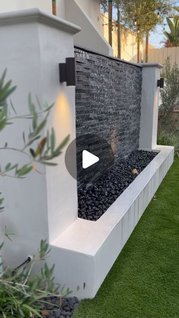 Stone Wall Ideas Outdoor, Water Feature Wall Outdoor, Garden Water Features, Water Feature Wall, Water Features In The Garden, Water Feature, Water Garden, Feature Wall, Water Features