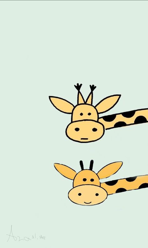 Giraffe Watercolor Easy, Funny Giraffe Painting, Cartoon Giraffe Painting, Giraffe Cartoon Wallpaper, Giraffe Watercolor Painting Easy, Girrafe Aesthetic Drawing, Giraffe Painting Easy, Easy Giraffe Painting, Giraffe Doodle