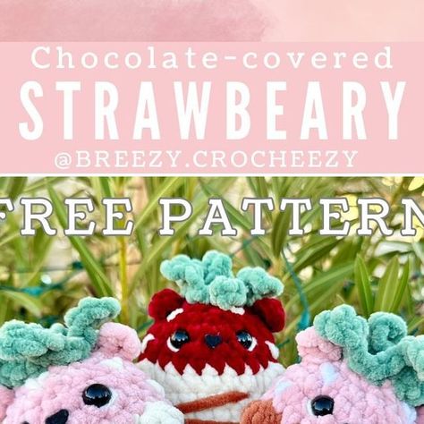 @breezy.crocheezy on Instagram: "THANK YOU SO MUCH FOR 1K!!! 🎉 I’m so excited to release my first pattern and I hope you all love it! 🥰 An even bigger thank you to my lovely testers! Please check out their pages and show them some love! They all did so amazing and this pattern wouldn’t be possible without them. 🥹❤️ Please reach out to me if you have any questions. And please tag me in your posts, I’d love to see your strawbearies! 🍓 . . . . #crochet #amigurumi #freepattern #patternrelease #testerappreciation #valentinescrochet #strawberry #bear #chenilleyarn" Learn Crochet Beginner, Plushie Ideas, Strawberry Festival, Quick Crochet Projects, Strawberry Bear, Crochet Market, Reach Out To Me, Quick Crochet Patterns, Easter Crochet Patterns