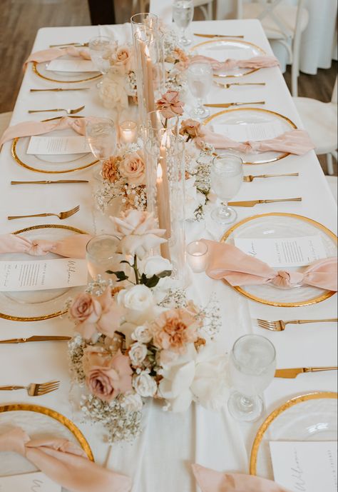 Blush And White Wedding, Pink Wedding Receptions, Blush Wedding Theme, Pastel Pink Weddings, Dusty Pink Weddings, Pink Wedding Decorations, Pink And White Weddings, Light Pink Wedding, Dream Wedding Decorations