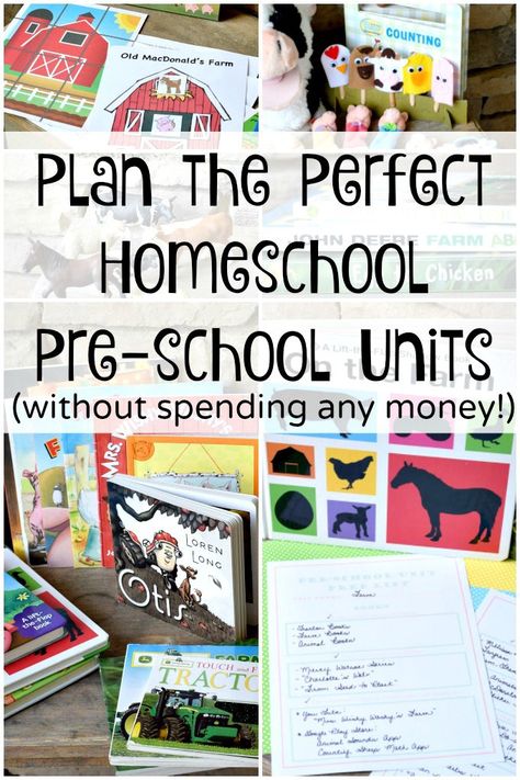 Plan the Perfect Homeschool Preschool Units without spending any money Preschool Units, Homeschool Planning, Tot School, Preschool Curriculum, Preschool At Home, Preschool Lessons, Homeschool Preschool, Two Year Olds, Toddler Learning