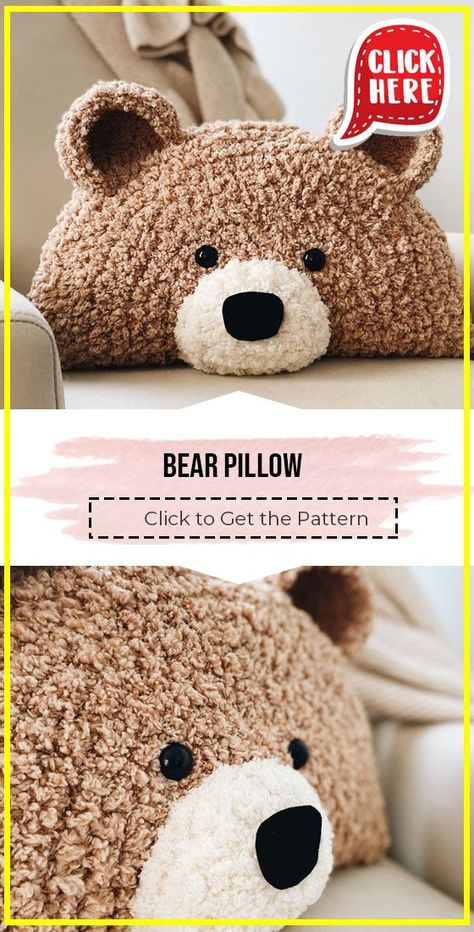 [Collection] Animal Pillows Crochet Pattern, Crochet Bear Pillow Pattern Free, Crochet Bear Pillow, Crochet Plushie Pillow, Crochet Pillow Cover Christmas, Christmas Crochet Pillows Free Patterns, Cute Crochet Pillows, Bear Pillow Pattern, Free Quick Crochet Patterns