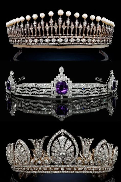 Royal Jewels British, Ladylike Etiquette, European Royal Tiaras, Yes Queen, Queen Victoria Emerald Tiara, Romanov Crown Jewels, Queen Alexandra's Kokoshnik Tiara, Persian Jewelry, Queen Victoria Sapphire Tiara