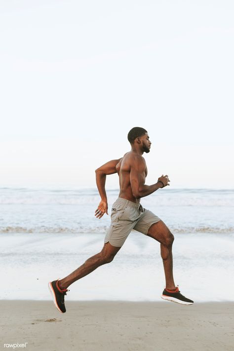 Man Running Reference, Man Running Photography, Man Working Out, Beach Fitness Photoshoot, Running At The Beach, Mens Fitness Photoshoot, Run Photography, Guy Running, Beach Run