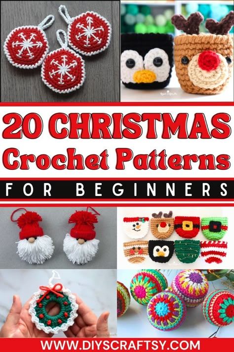 If you’re short on time but still want to make something handmade, quick crochet Christmas projects are the perfect solution. These projects can often be completed in just a few hours, making them ideal for last-minute gifts or decorations. Items like small ornaments, mini stockings, or simple coasters are all quick crochet projects that still carry the charm of handmade items. They are great for beginners who want to contribute to holiday crafting without taking on a time-consuming project. Eve Easy Crochet Ideas For Beginners Christmas, Quick And Easy Crochet Christmas Decorations, Easy Crochet Xmas Gifts, Easy Crochet Christmas Projects, Free Crochet Christmas Decorations, Free Pattern Christmas Crochet, Christmas Tree Decorations Crochet, New Years Crochet Patterns Free, Free Holiday Crochet Patterns