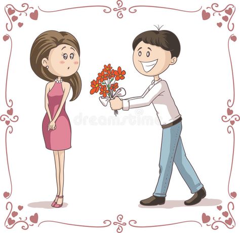 Man Brings Flowers to Shy Woman Vector Cartoon. Vector illustration of boyfriend , #spon, #Shy, #Woman, #Vector, #Man, #Brings #ad Shy Woman, Yoga Cartoon, Avocado Cartoon, Santa Cartoon, Moon Cartoon, Flowers Bouquet Gift, Telegram Stickers, Cute Cartoon Characters, Rabbit Cartoon