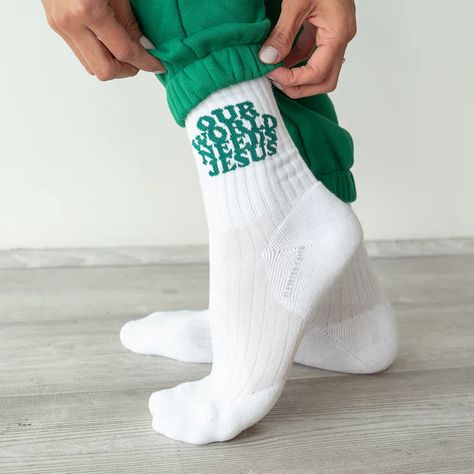 Christian Socks, Brand Merchandise Ideas, Merch Branding, Christian Branding, Church Merch, Elevated Faith, Christian Clothing Brand, Christian Accessories, Jesus Clothes