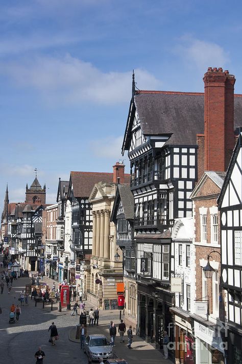 ✯ Chester City Centre - Cheshire, UK 8/28/15 Chester City England Uk, English Cupboard, Tudor Buildings, Chester England, Cheshire Uk, Uk Life, Chester City, Uk Cities, Brands Logo