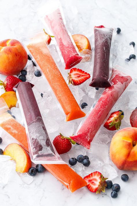 Freeze Pops, Fruit Popsicles, Freezer Jam, Chocolate Pecan, Warm Food, Summer Refreshments, Ice Pops, Frozen Fruit, Jam Recipes