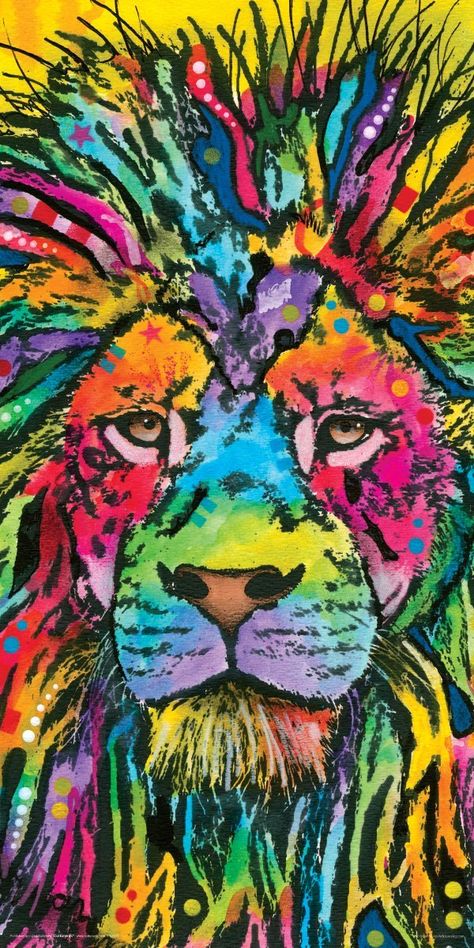 Amazon.com: Dean Russo Lion Modern Animal Decorative Art Poster Print 12x24: Posters & Prints Dean Russo Art, Gothic Dollhouse, Towel Animals, Dean Russo, Cotton Beach Towel, Paintings Art, Acrylic Ink, Decorative Art, Amazon Com