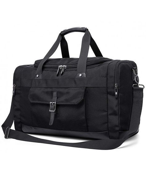 Luggage & Travel Gear, Luggage, Weekender Overnight Duffel Bags Mens Carry on Luggage Travel Tote - Oxford Black - C3184RO7TGY   #Luggage #TravelGear  #Fashion #Bags #Handbags #Style #Luggage Mens Carry On Luggage, Oxford Travel, Business Travel Bag, Travel Duffel Bag, Overnight Travel Bag, Side Bag, Travel Duffel, Duffel Bag Travel, Cloth Fabric