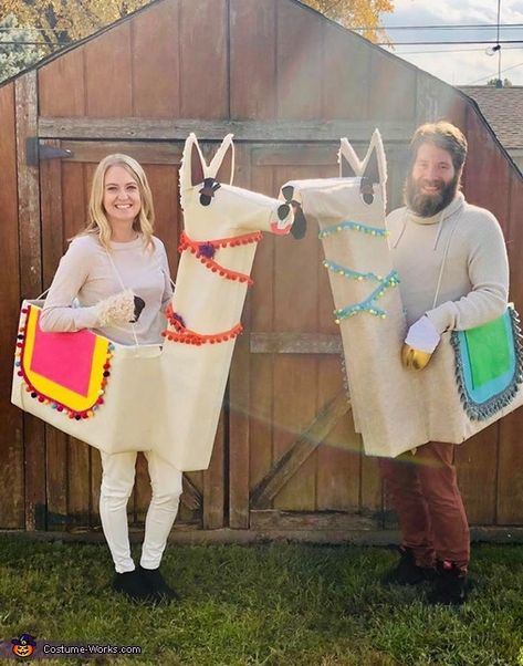 Llama Halloween Costume, Llama Costume, Boxing Halloween Costume, Family Costumes Diy, Box Costumes, Scary Halloween Costume, Costume Works, Book Week Costume, Homemade Halloween Costumes